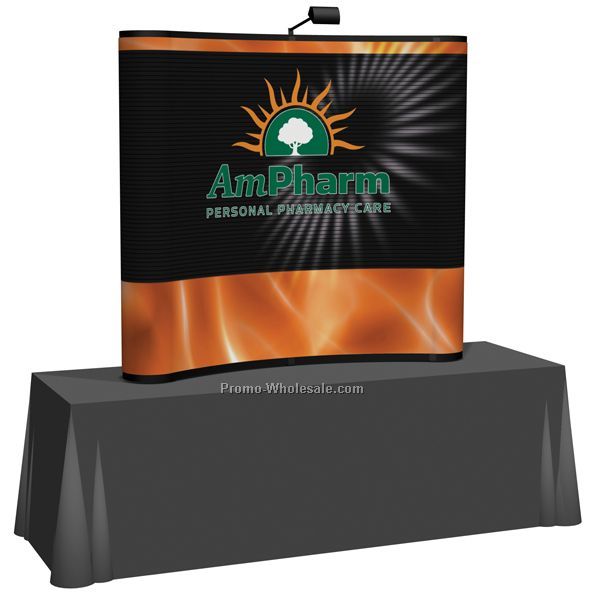 Arise Pop-up Curve Tabletop Display W/ Lights (Mural)6'