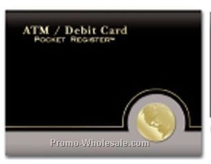 Atm/Debit Card Pocket Register - Black Sphere
