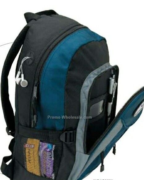 Attalus Blue Backpack 11"x18"x6"