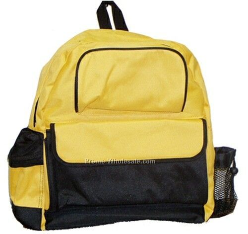 Backpack W/ Large Velcro Pocket - 600d