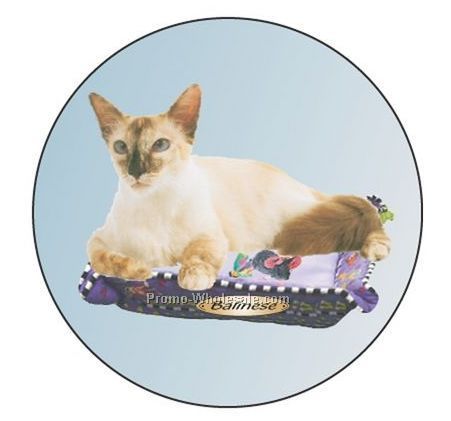 Balinese Cat Badge W/ Metal Pin (2-1/2")