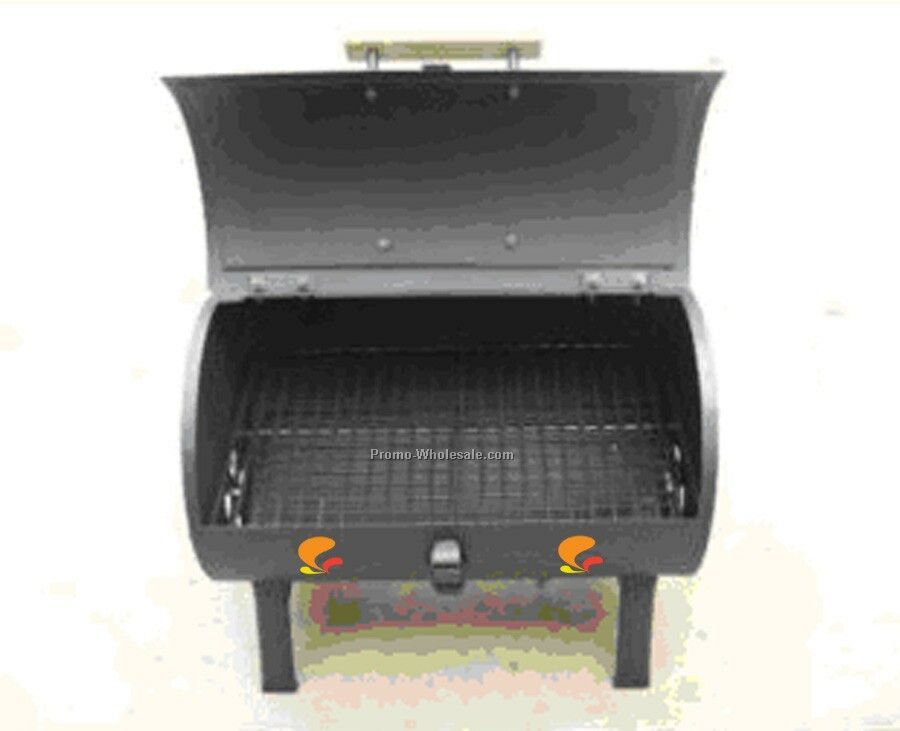 Barbecue Grill - Tailgate Size With Wooden Handle