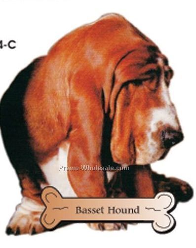 Basset Hound Acrylic Coaster W/ Felt Back