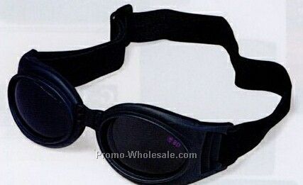 Black Goggles W/ Shock Absorbent Guard