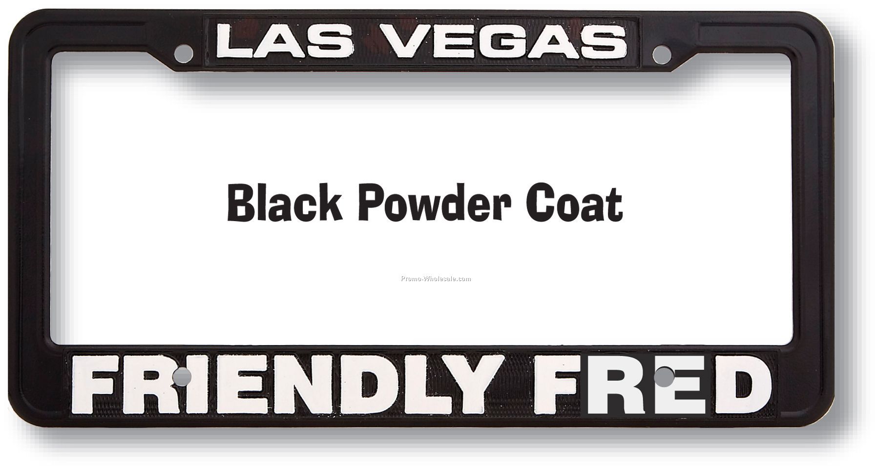 Black Powder Coated License Plate Frame