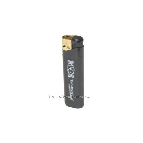 Black With Gold Cap Electronic Lighter
