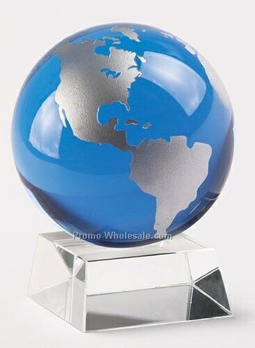 Blue And Silver Globe On Stand