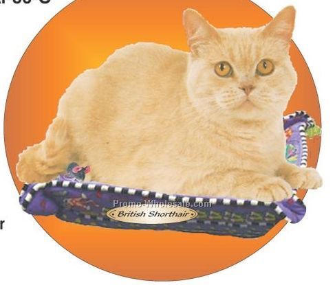 British Shorthair Cat Acrylic Coaster W/ Felt Back