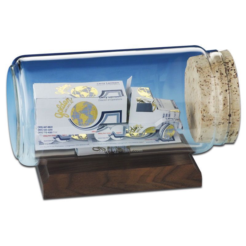 Business Card In A Bottle Sculpture - Moving Van