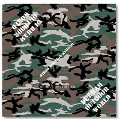 Camouflage Bandanna - 22"x22" (Screen Printed)