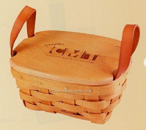 Candy Basket With Maple Lid (Imported)