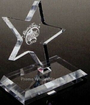 Clear Dancing Star Award (Screen Printed)