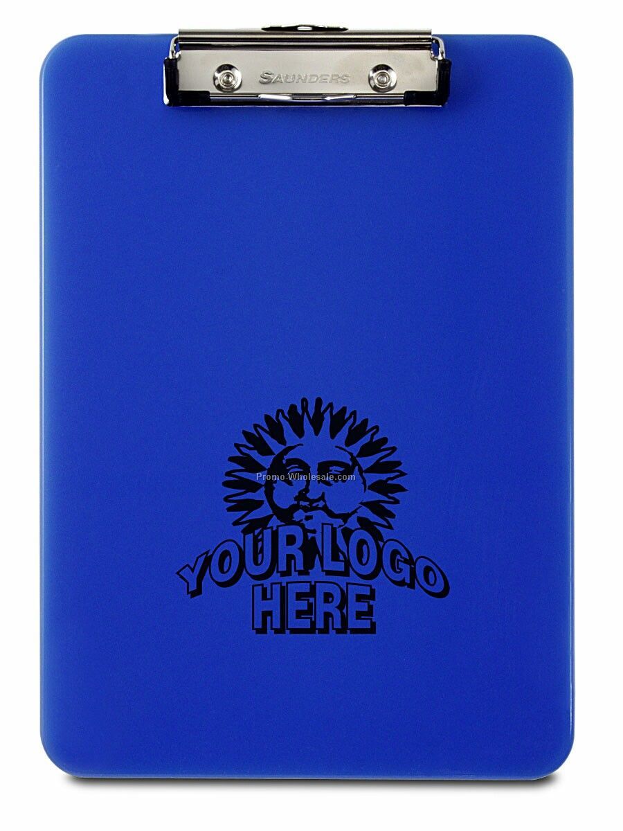 Cobalt Blue Plastic Clipboard - Letter Size