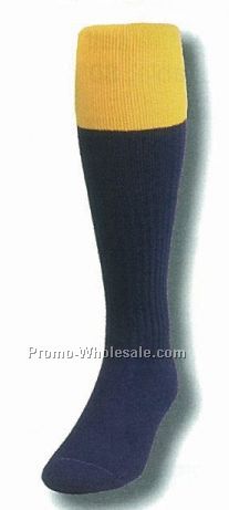 Colored Fold Over Top Soccer Tube Sock (10-13 Large)