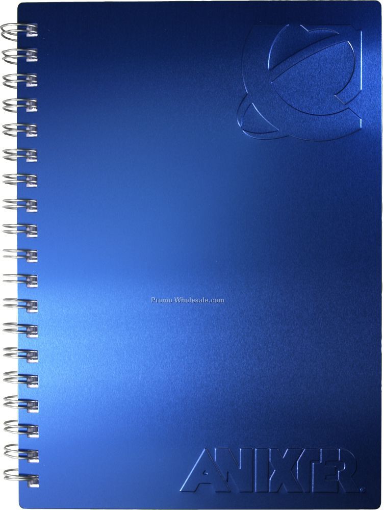 Cover Series 5 - Notebook/Blue Alloy- 7"x10", 100 Sheets Recycled