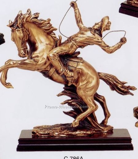 Cowboy Horse Figurine(13-1/2"x12-1/2")