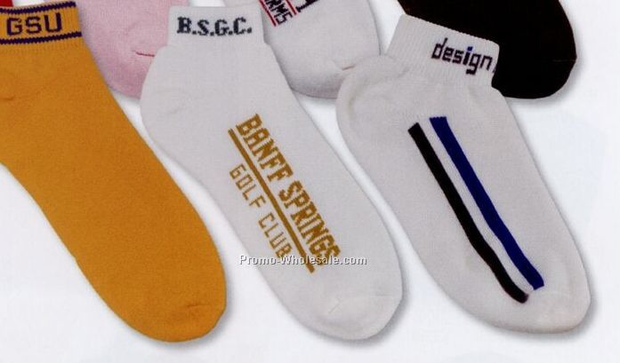 Custom Woven Logo - Low Top Socks (Size 9-11/11-13)