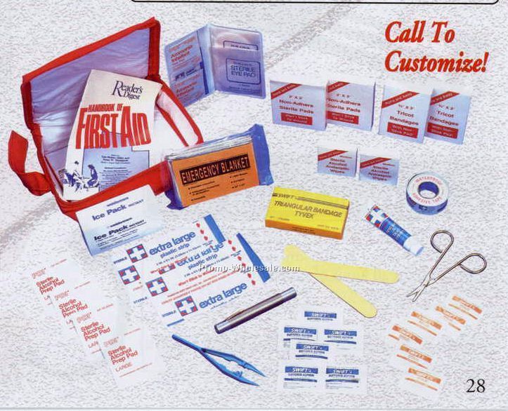 Deluxe First Aid Set - 130 Piece (8"x6"x2")