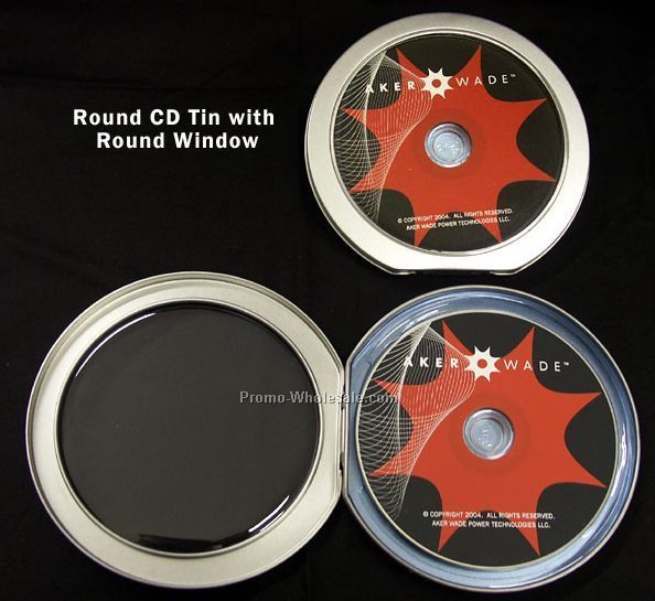 Deluxe Round CD Tin W/ Round Window