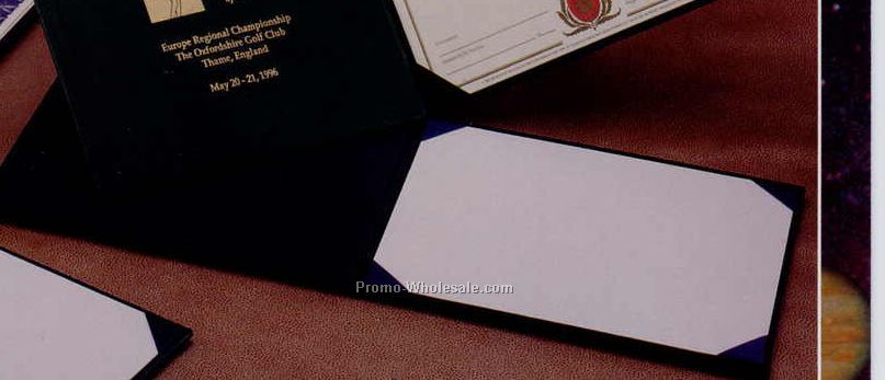 Deluxe Saver Padded Certificate Cover W/ 15 Pt Board Liner (6-1/2"x8-1/2")