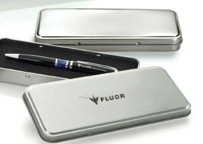 Double Satin Silver Metal Box