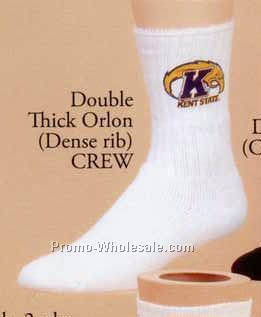 Double Thick Orlon Crew Sock (Dense Ribbed)