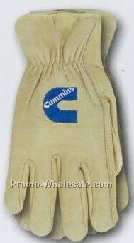 Embroidered Grain Pigskin Driver Glove (Small)