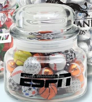 Empty 11 Oz. Round Glass Candy Jar