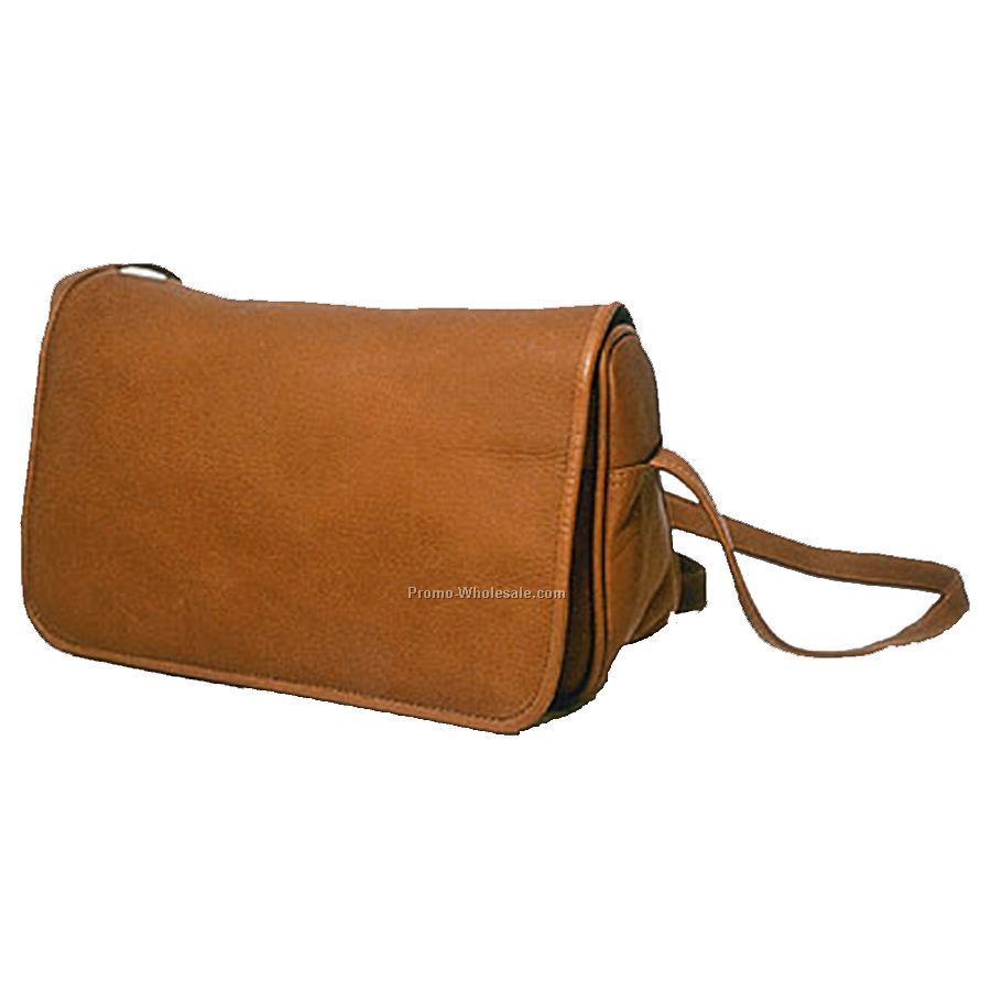 Flap Over Multi Compartment Handbag