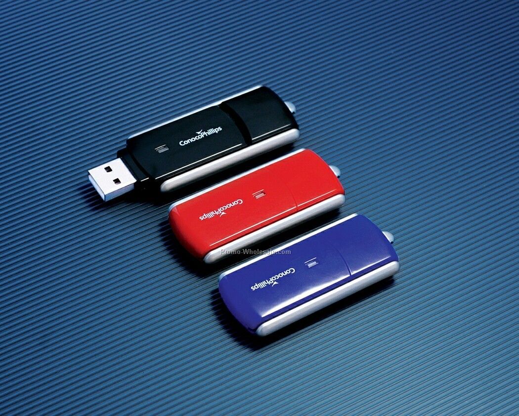 Flash Drive W/ Gloss Plastic Flip Open Case