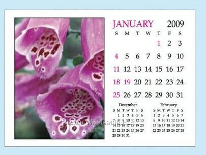 Floral Calendar Pad 2009