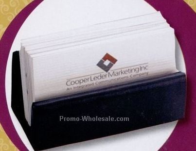 Florentine Napa Leather Desktop Business Card Holder