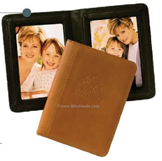 Full Grain Aniline Leather Double Photo Frame