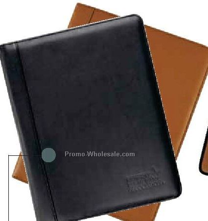 Full Grain Aniline Leather Padfolio With Moire Lining