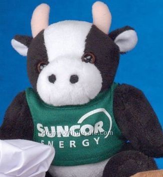 Gb Brite Plush Beanie Stuffed Cow (6")