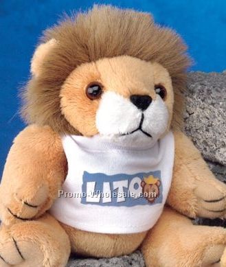 Gb Brite Plush Beanie Stuffed Light Brown Lion (6")