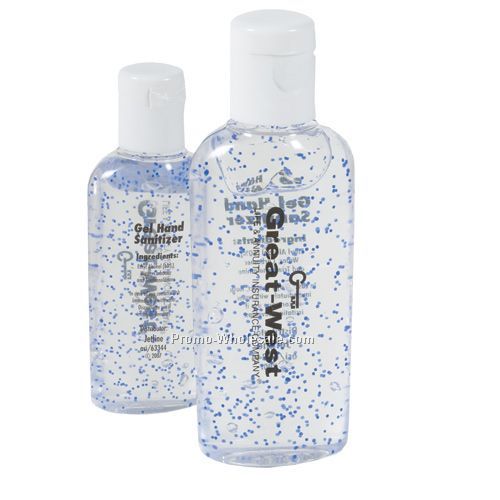 Gel Hand Sanitizer With Blue Beads - 1 Oz. Oval Bottle