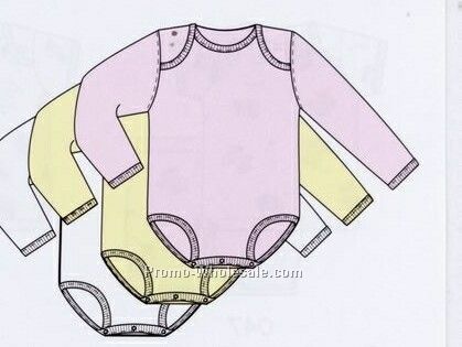 Girls Pastel Variety Long Sleeve One Piece / Onesie (Newborn-large)