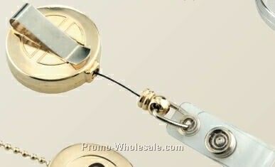 Gold Round Retractable Badge Reels