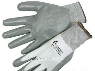 Gray Ultra Thin Nitrile Palm Coated Knit White Gloves