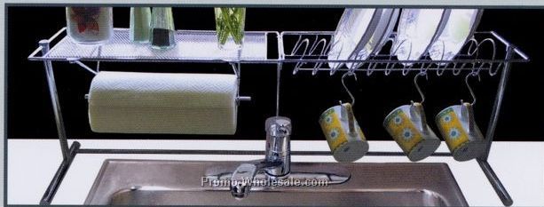 Handy Gourmet Chrome Kitchen Organizer Rack