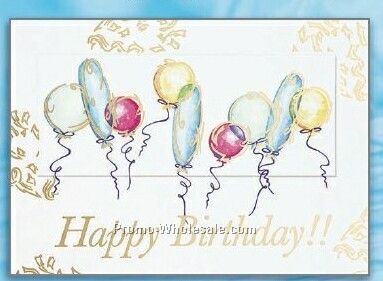 Happy Birthday W/ Balloons Everyday Greeting Card
