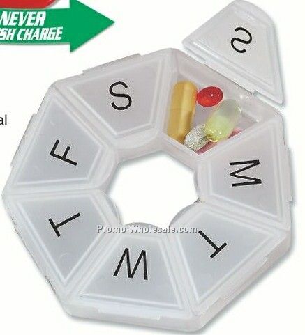 Heptagon Shape 7-day Pill Box