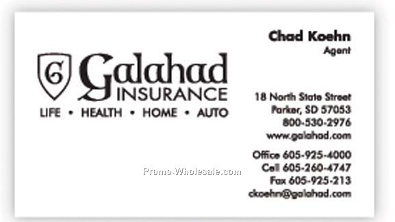 Ivory Vellum 12 Pt. Business Card W/ Black Ink