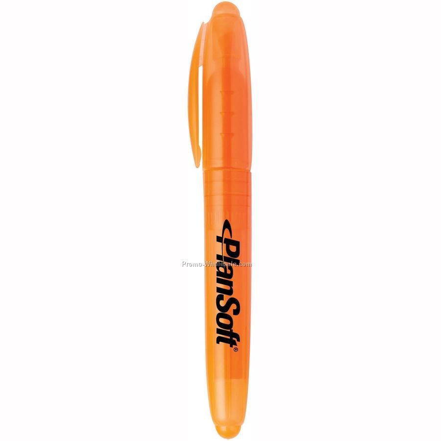 Jumbo Highlighter W/ Pocket Clip And Removable Cap