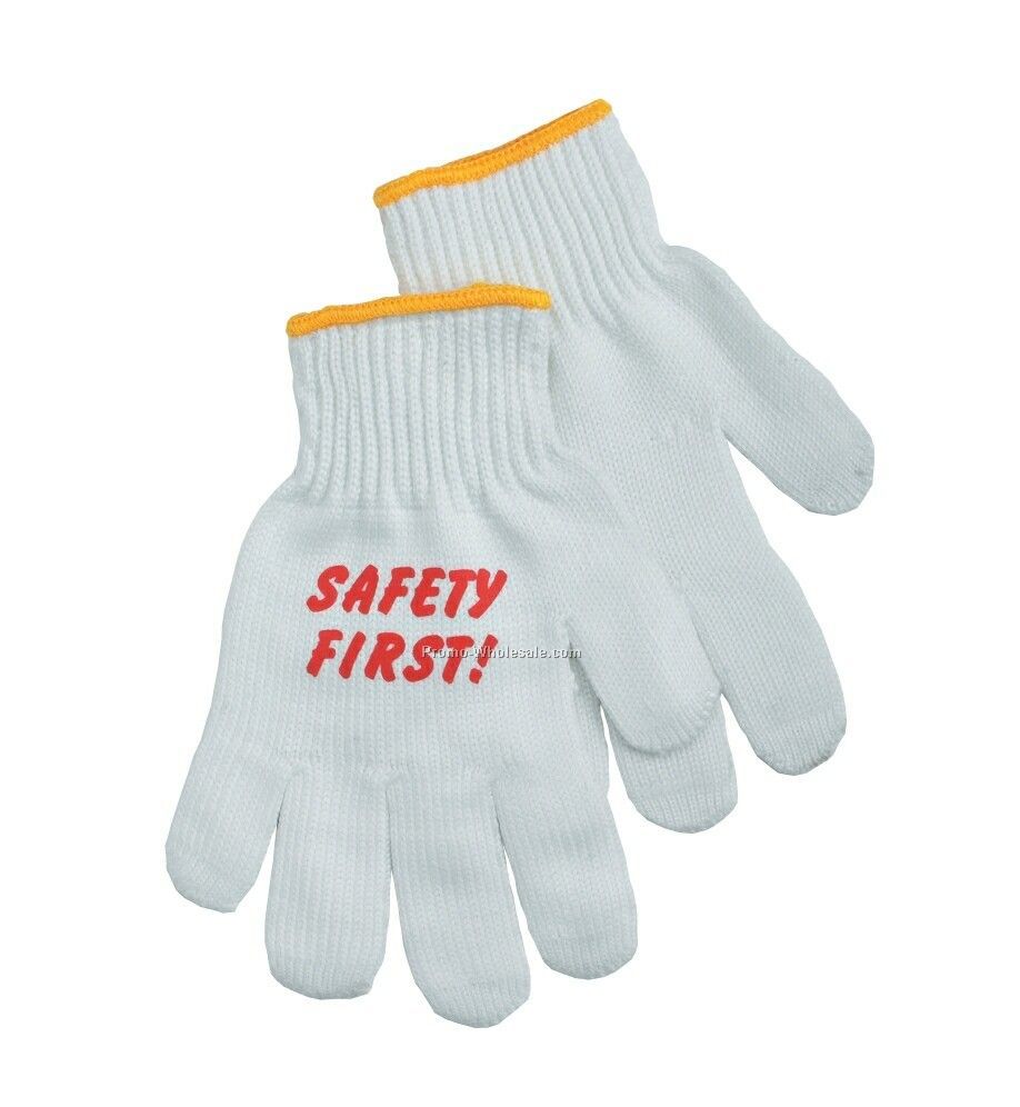 Kids Poly/ Cotton Blend Machine Knit Glove (One Size)