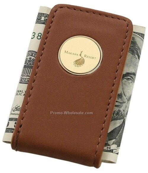 Leather Money Clip - Etched Emblem