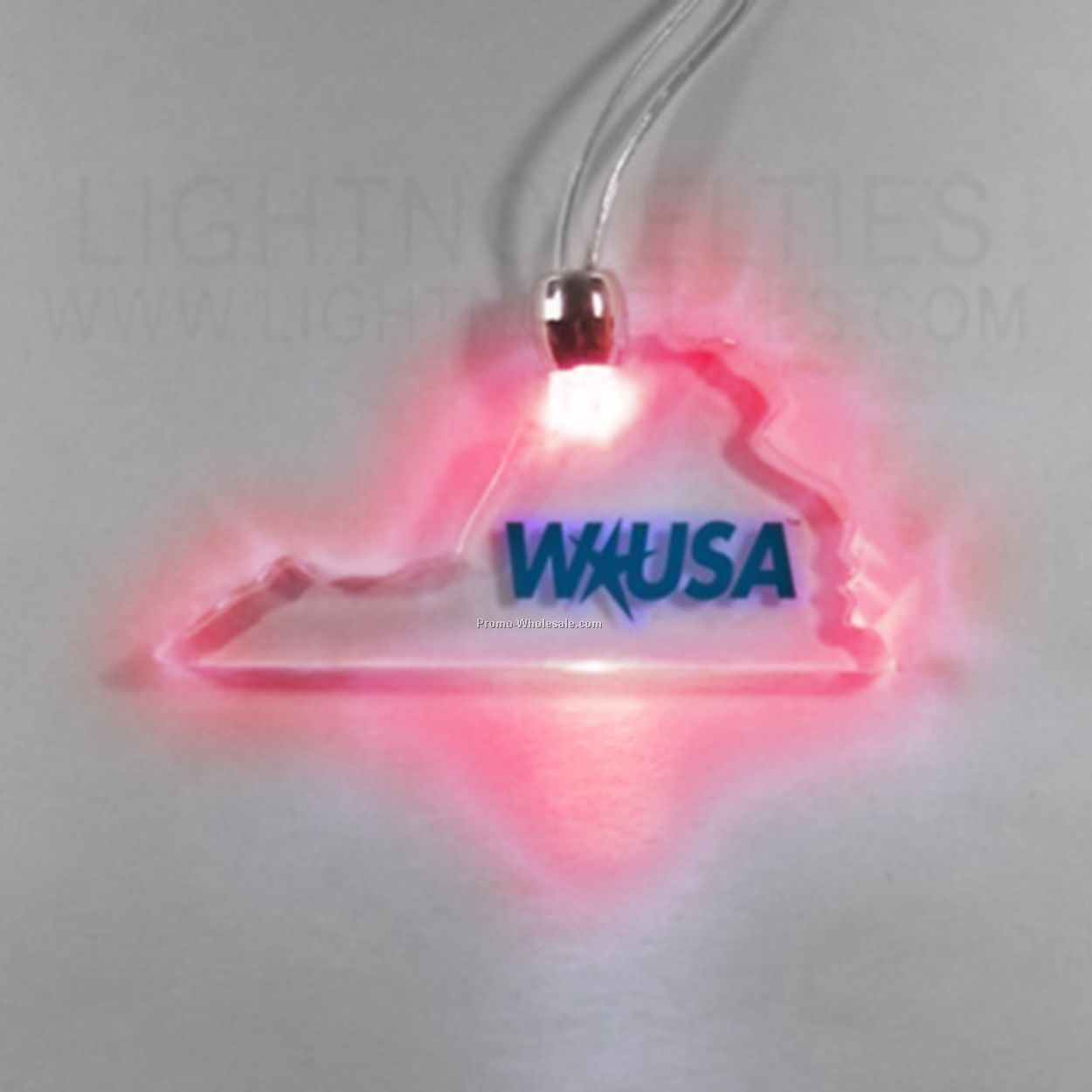 Lighted Necklace - Virginia - Red Or Yellow