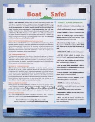 Magnetic Memo Board With Boating Safety Tips Chart Back Stock Layout