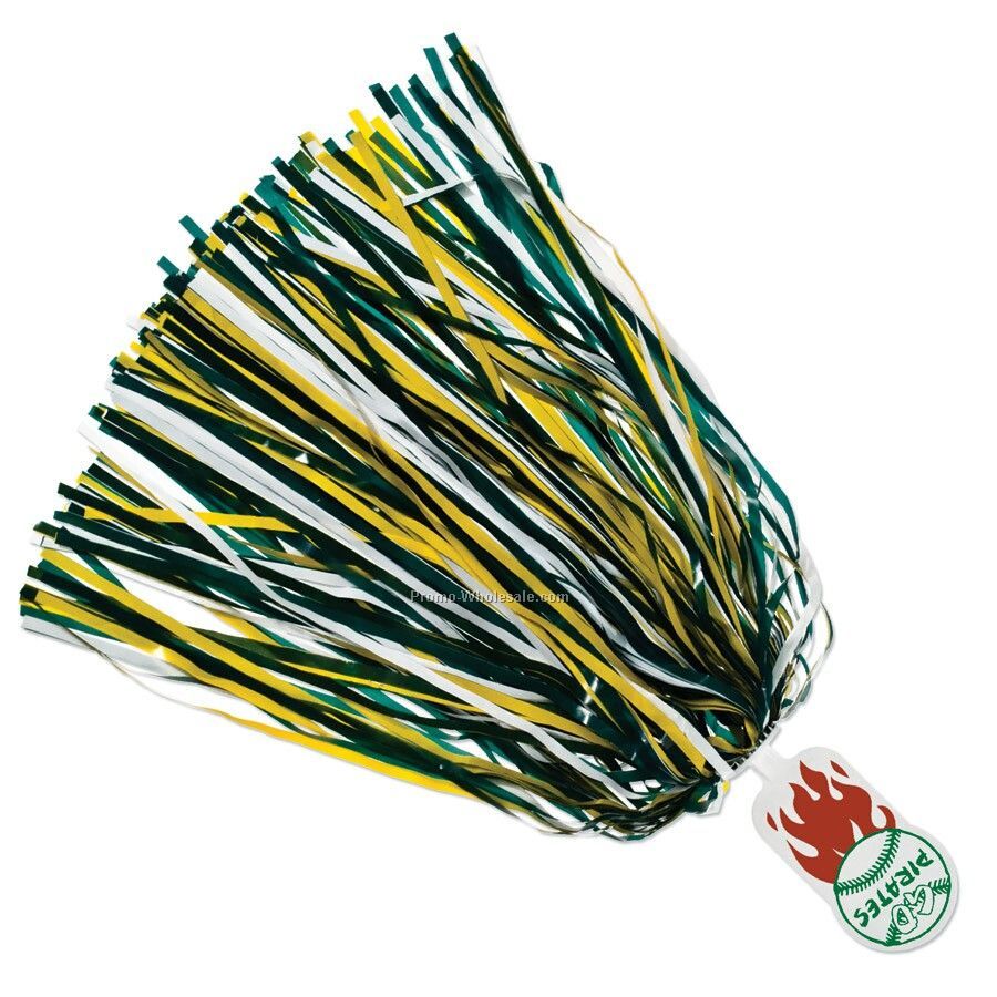 Mascot Pom Poms W/ Up To 4 Mixed Steamer Colors - Ball End - 500 Streamers